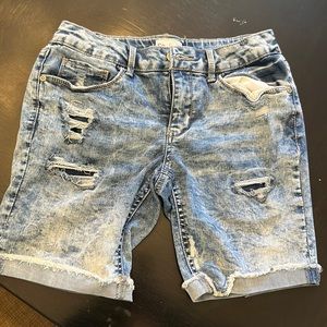 Girls Faded Jean Shorts - SO brand